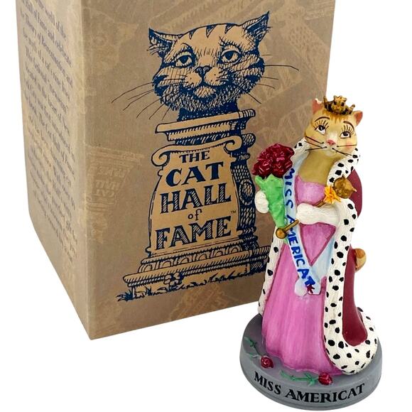 Miss Americat Figurine 1998 Ertl Cat Hall of Fame Collectible 4" MIB w/ COA - Picture 1 of 12